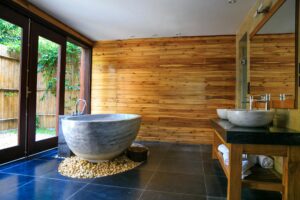 Luxury bathroom design in Dallas by John Ross – biophilic and wellness-focused